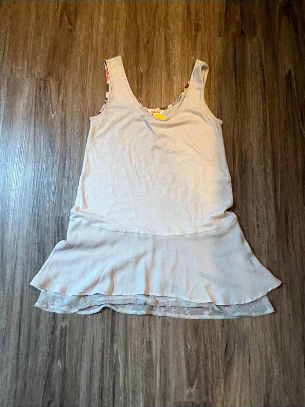 Matilda Jane Cream Ruffle-Hem Tank Top - Picture 2 of 5